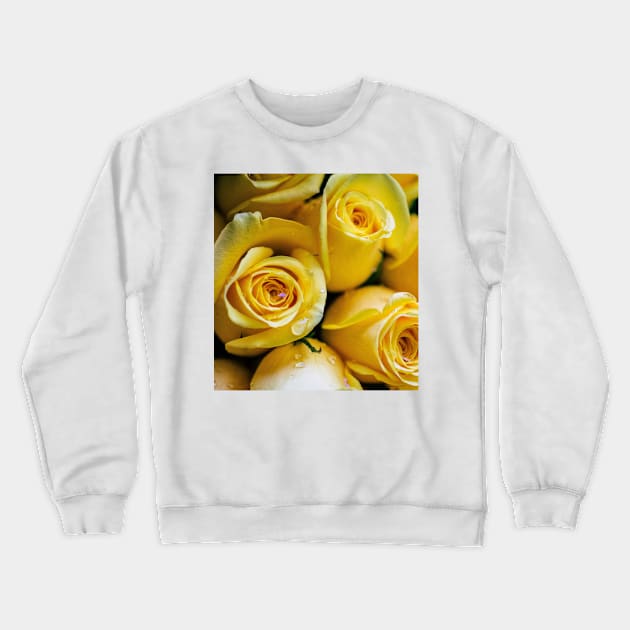 Beautiful Yellow Roses Crewneck Sweatshirt by NewburyBoutique